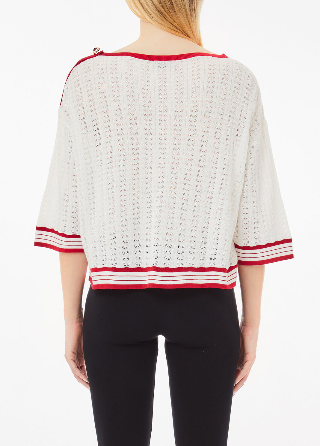 Cotton and cashmere sweater white Liu Jo - large image number 1