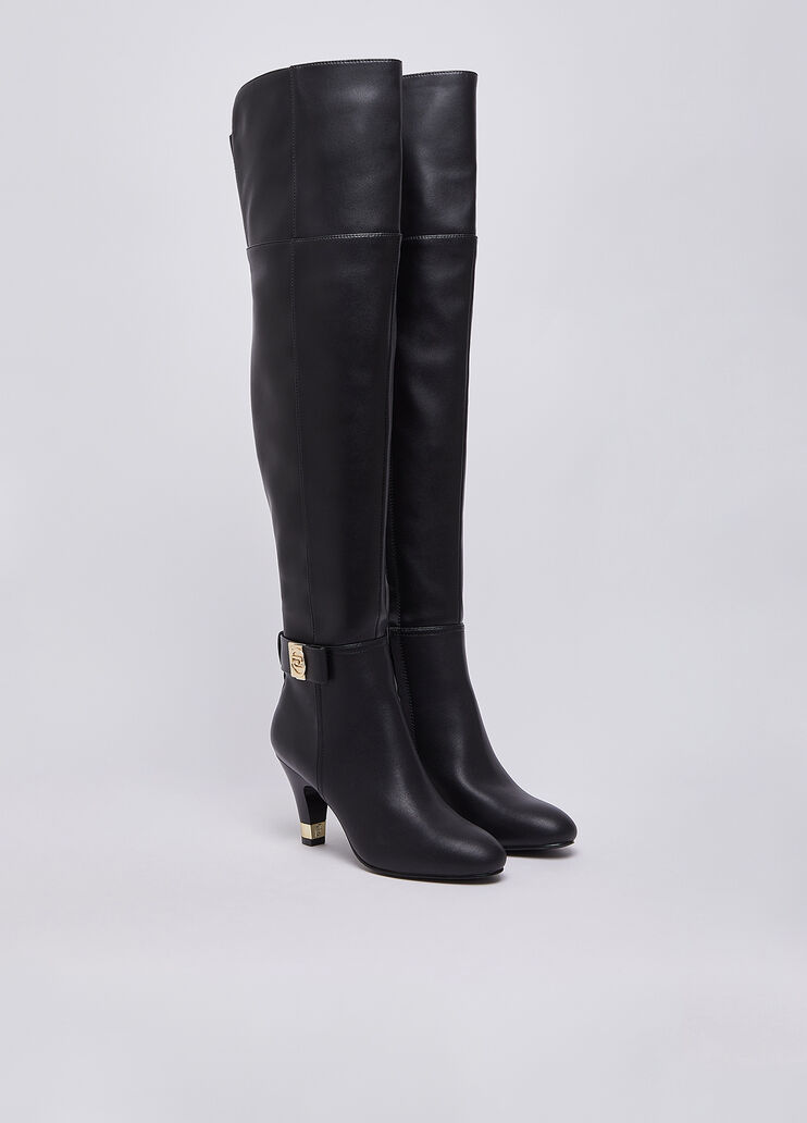 Boots over-the-knee boots in leather black Liu Jo - medium