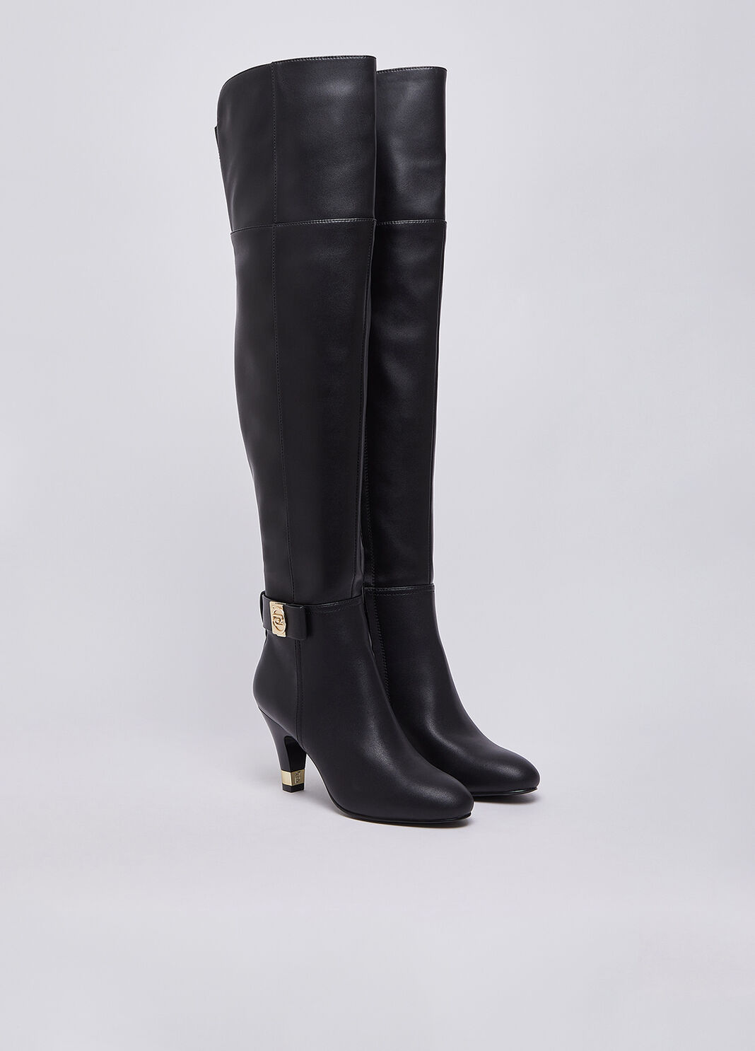 Boots over-the-knee boots in leather black Liu Jo - large image number 2