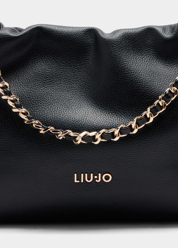 Mittelgroße Schultertasche mit Kette Schwarz Liu Jo - medium Mittelgroße Schultertasche mit Kette Schwarz Liu Jo - medium