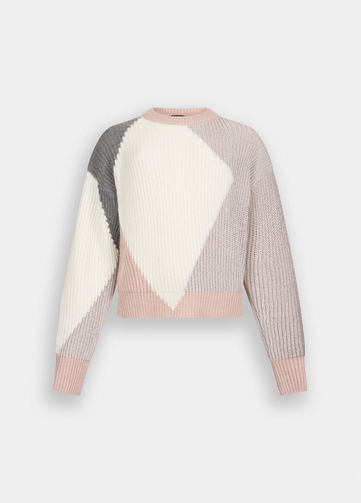 Wollpullover mit Intarsien Beige Liu Jo - large image number 6 Wollpullover mit Intarsien Beige Liu Jo - large image number 6