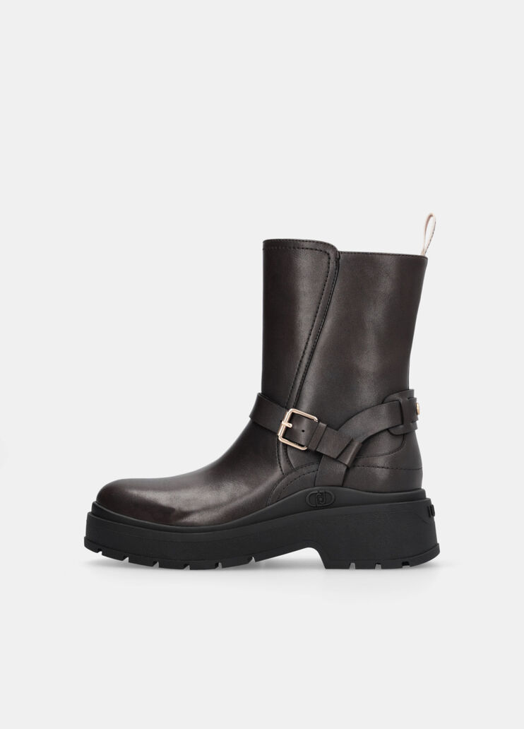 Leather biker boots dark brown Liu Jo - large image number 5