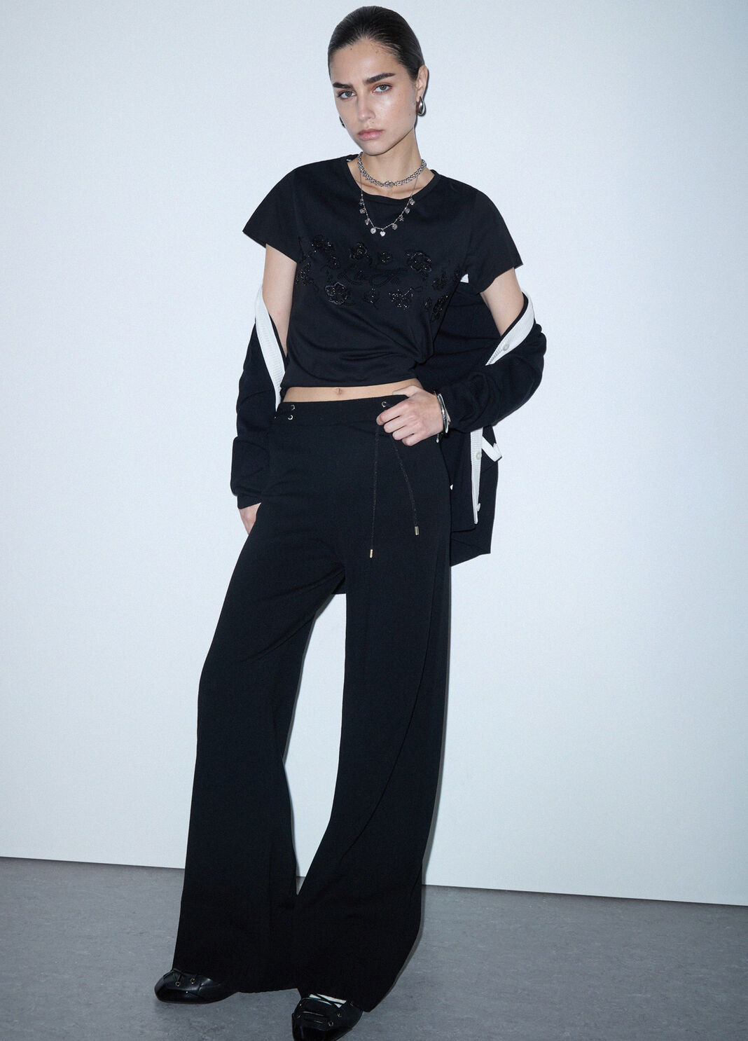 Knit Trousers with Drawstrings black Liu Jo - large image number 2