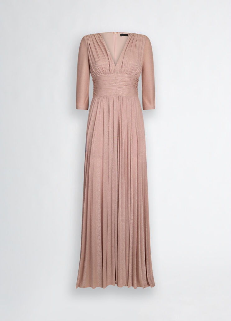 Long pink pleated dress pink Liu Jo - large image number 6 Long pink pleated dress pink Liu Jo - large image number 6