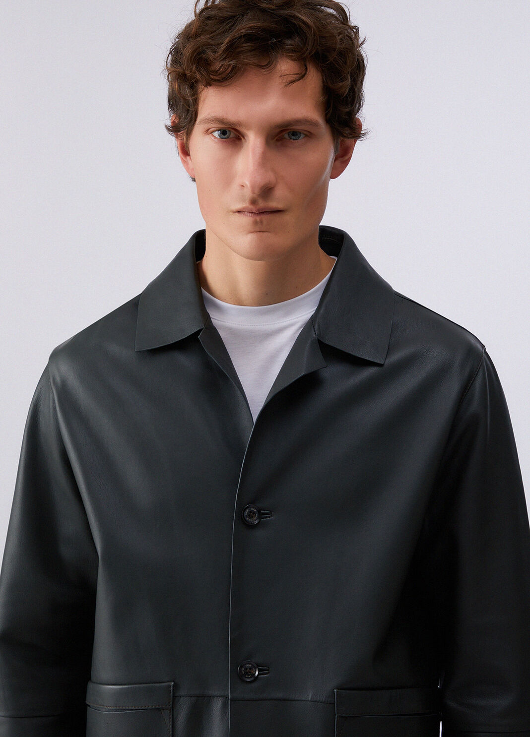 Veste en cuir vert thym Liu Jo - large image number 4