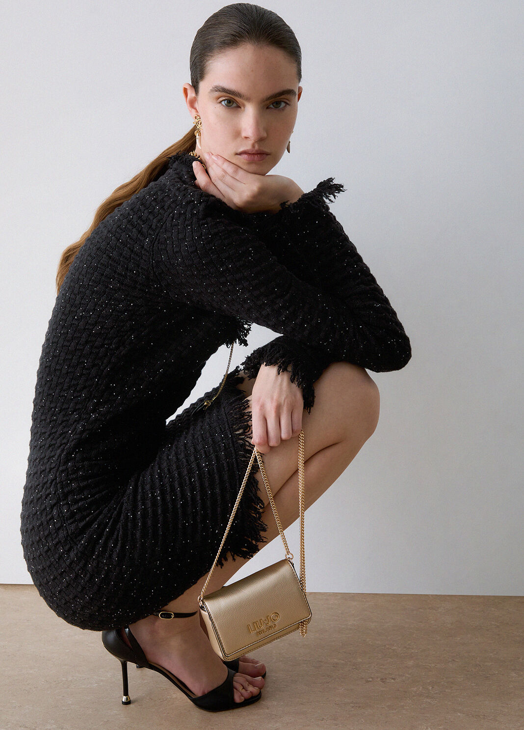Abito corto in maglia nero Liu Jo - large image number 3