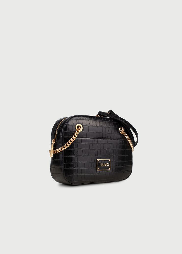 Crocodile effect crossbody bag Black Liu Jo - large image number 1 Crocodile effect crossbody bag Black Liu Jo - large image number 1