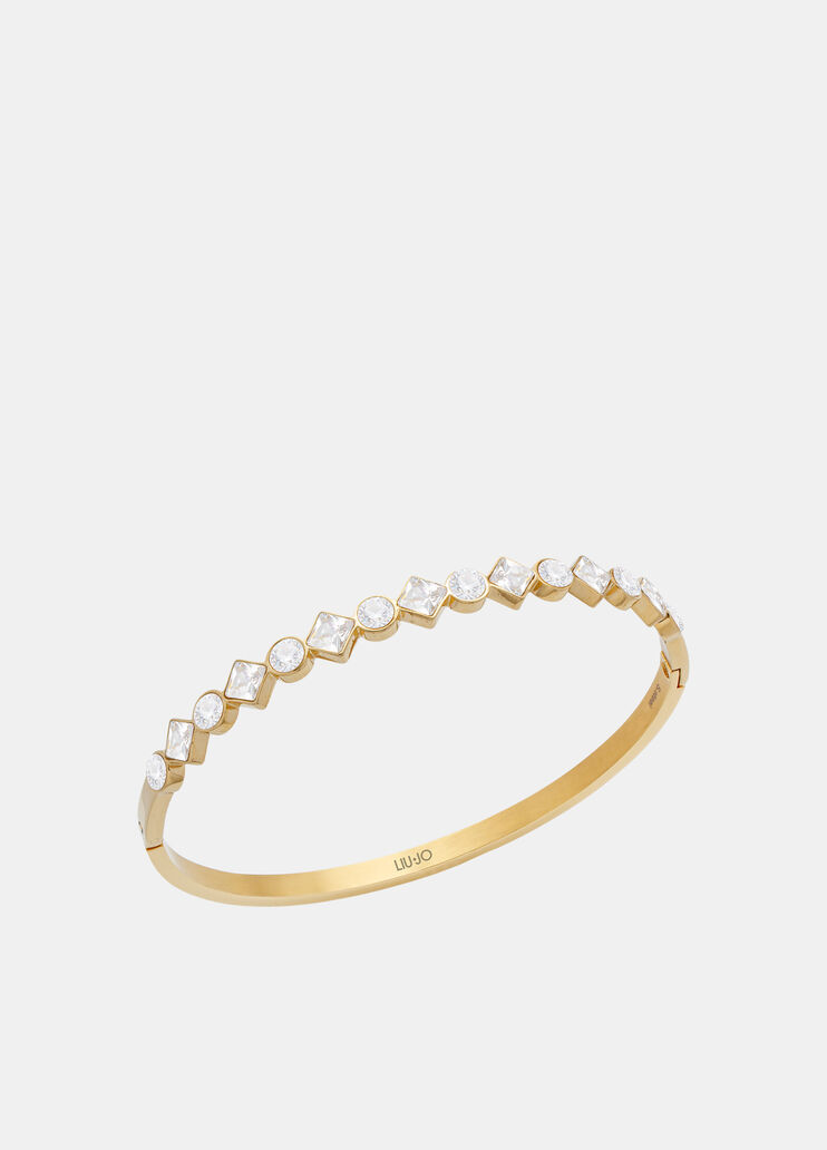 Rigid bracelet with glass crystals gold Liu Jo - medium Rigid bracelet with glass crystals gold Liu Jo - medium