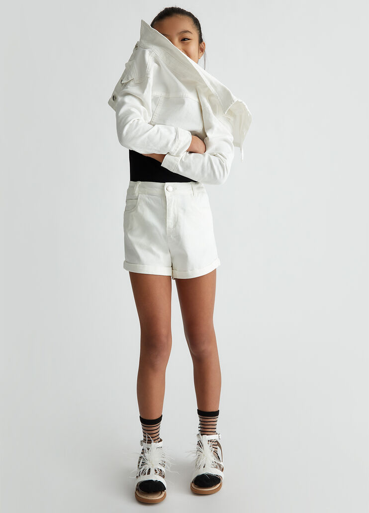 High-rise cotton shorts white Liu Jo - medium High-rise cotton shorts white Liu Jo - medium