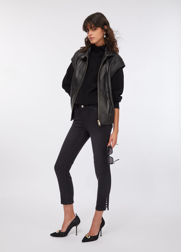 Slim cropped jeans black denim Liu Jo - medium