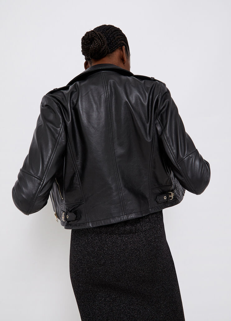 Leather jacket black Liu Jo - large image number 1 Leather jacket black Liu Jo - large image number 1