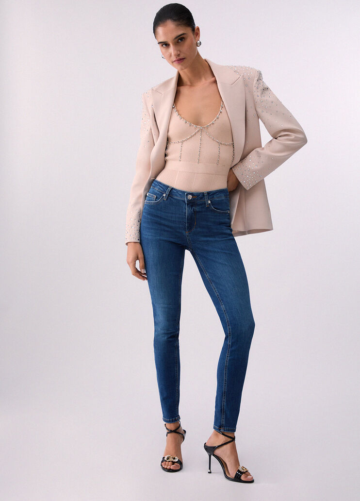 High-rise skinny jeans dark blue denim Liu Jo - medium