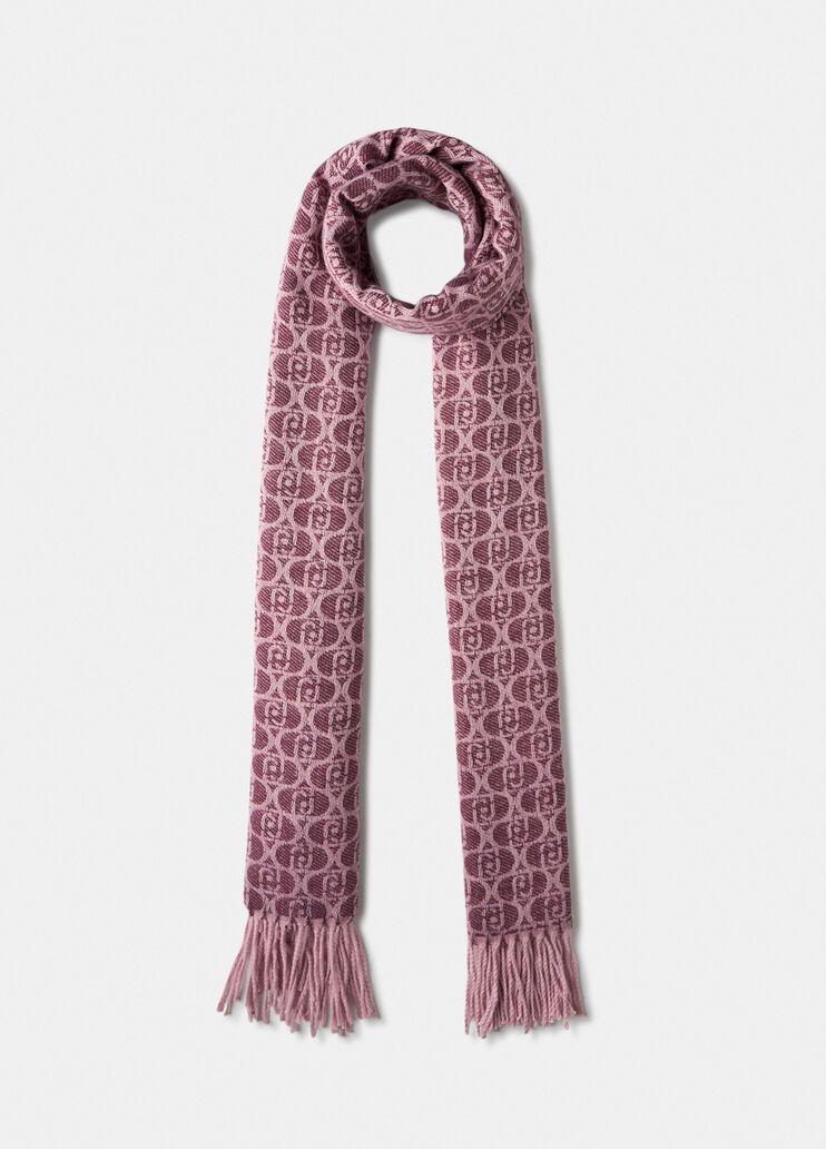 Stole with monogram logo red Liu Jo - medium Stole with monogram logo red Liu Jo - medium