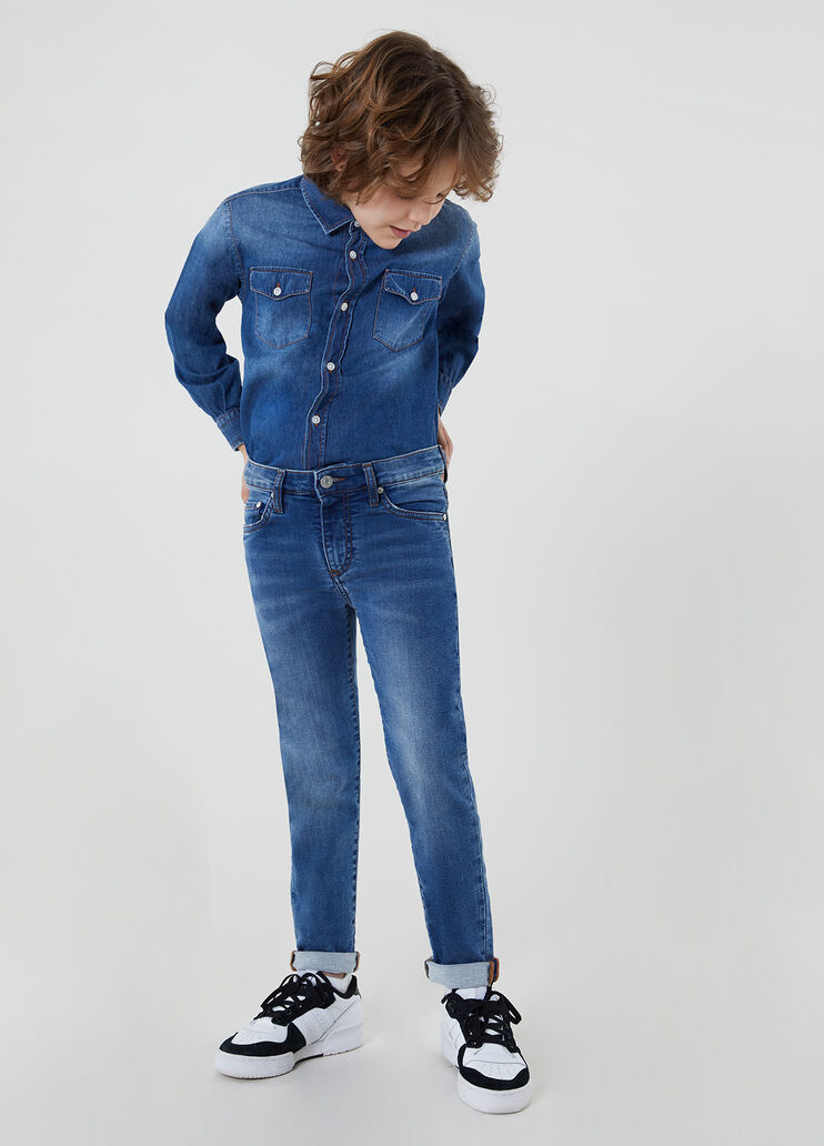 Vaqueros entallados de felpa denim azul vintage Liu Jo - large image number 2 Vaqueros entallados de felpa denim azul vintage Liu Jo - large image number 2