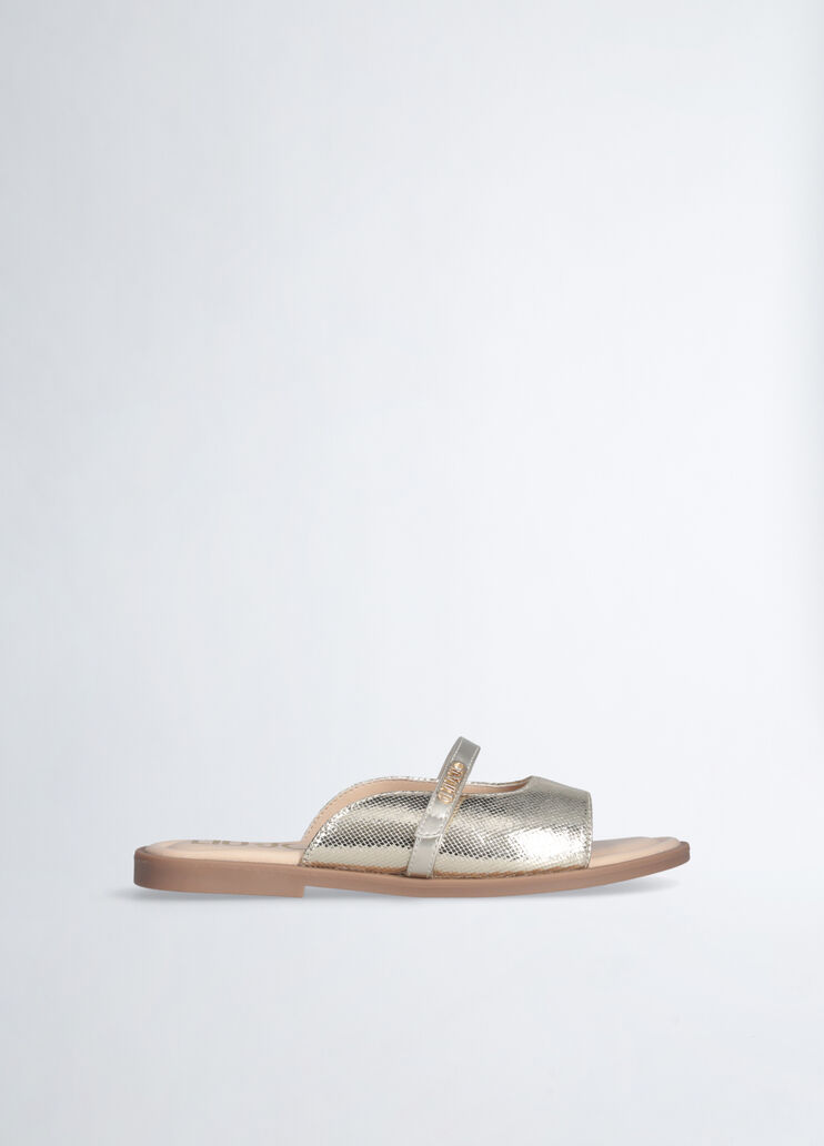 Metallic-effect flat sandals gold-colour Liu Jo - medium Metallic-effect flat sandals gold-colour Liu Jo - medium