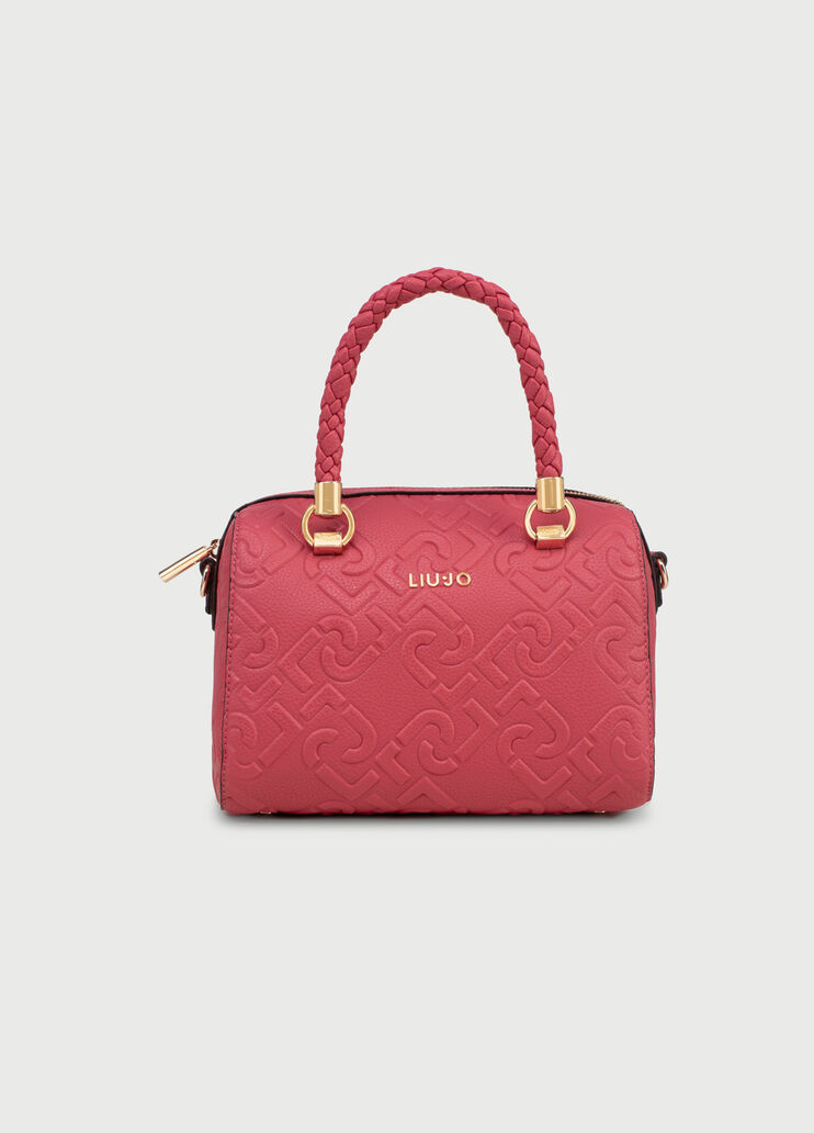Mini boston bag with logo Pink Liu Jo - large image number 0 Mini boston bag with logo Pink Liu Jo - large image number 0