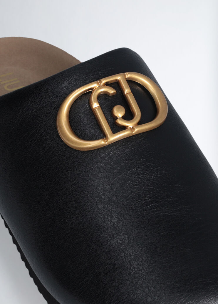 Mules with maxi-logo black Liu Jo - large image number 5 Mules with maxi-logo black Liu Jo - large image number 5