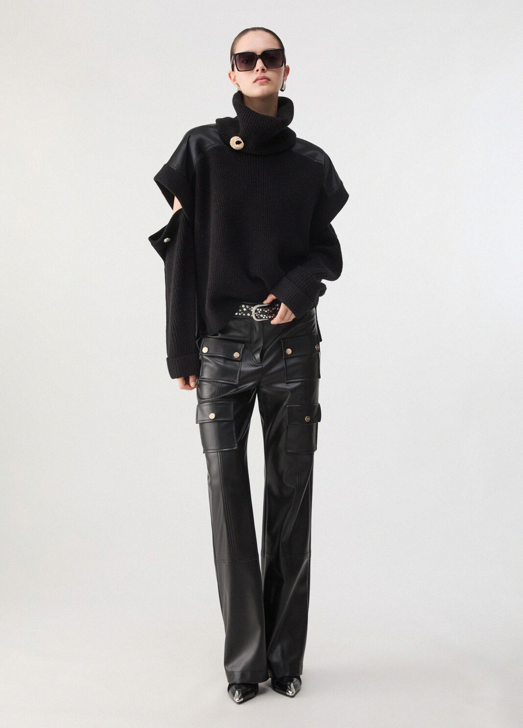 Turtleneck sweater with cut-outs black Liu Jo - large image number 5