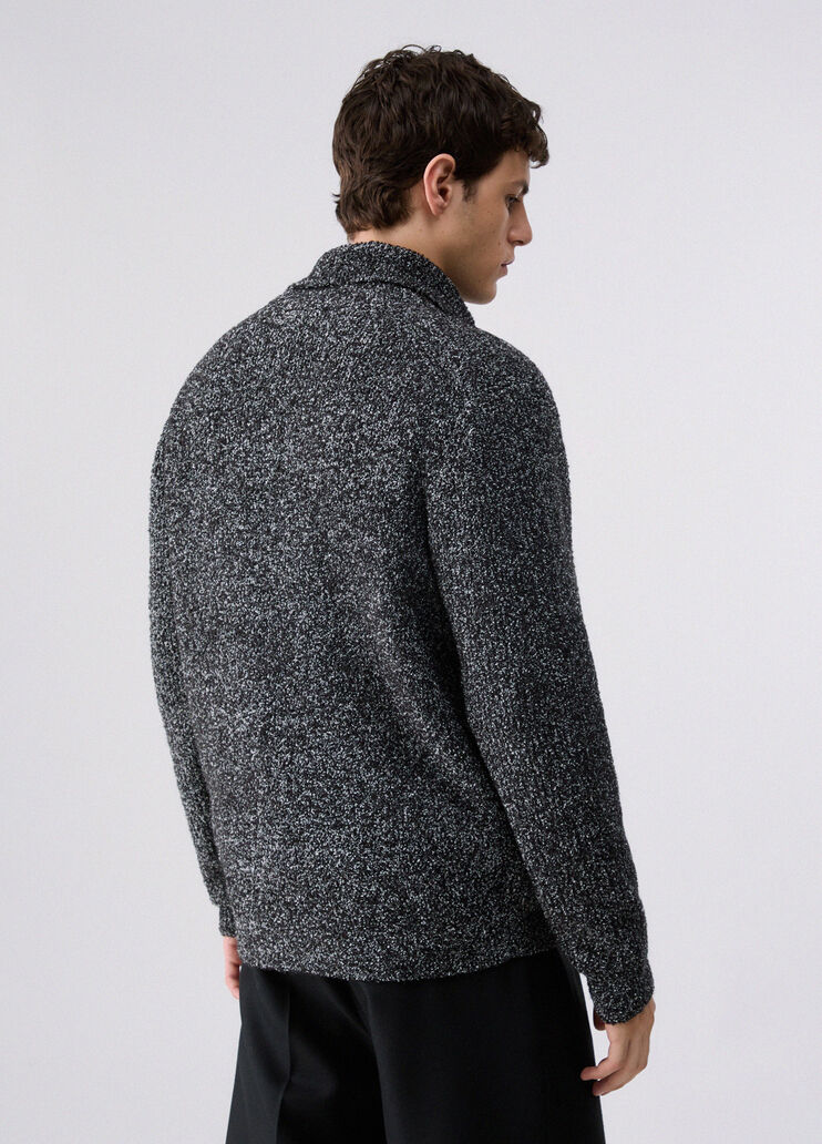 Pull en boucl&eacute; &agrave; fermeture &eacute;clair noir Liu Jo - medium
