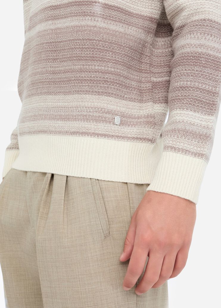 Striped wool and cashmere jumper beige Liu Jo - large image number 4