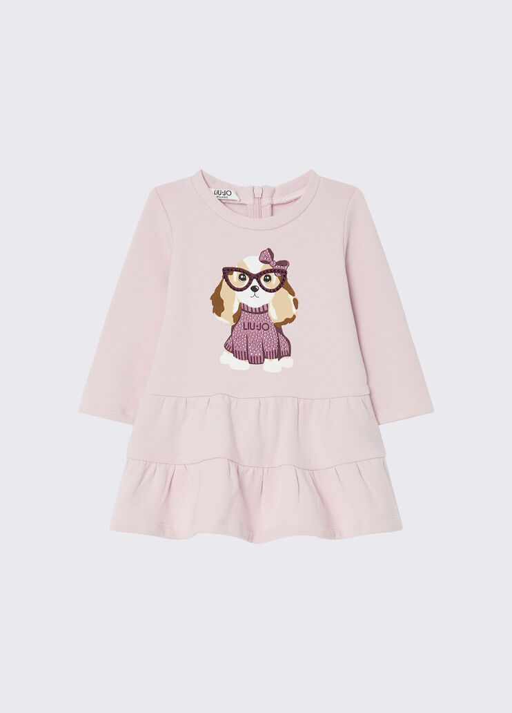Kurzes Sweatshirt-Kleid rosa Liu Jo - medium