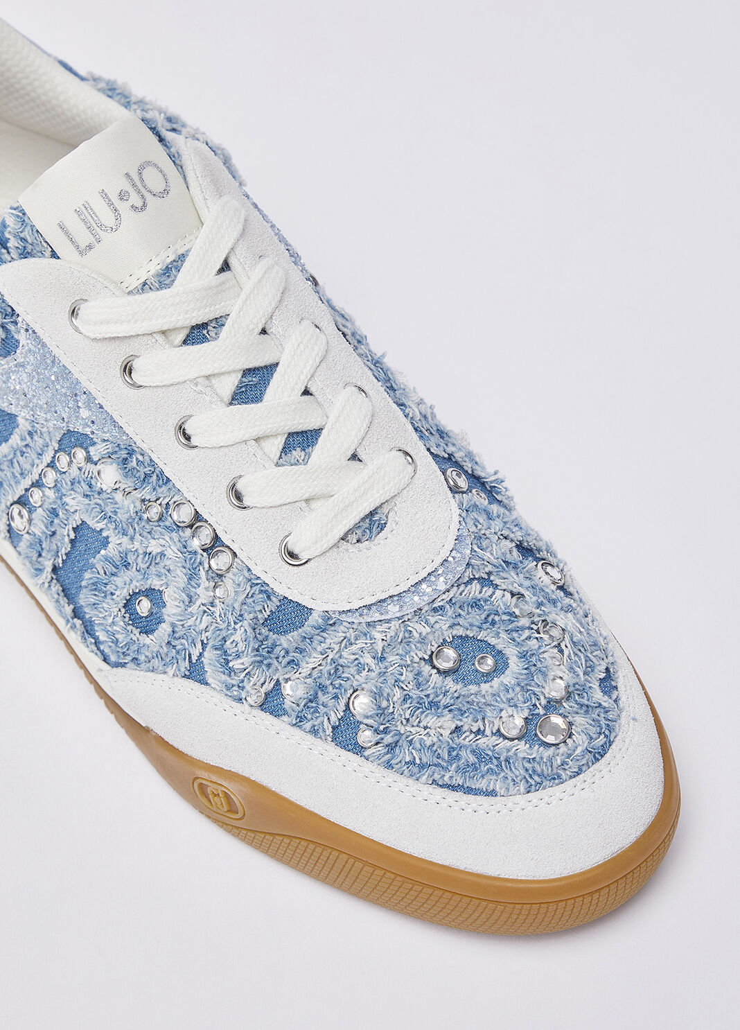 Sneakers in denim con pietre gioiello blu Liu Jo - large image number 5