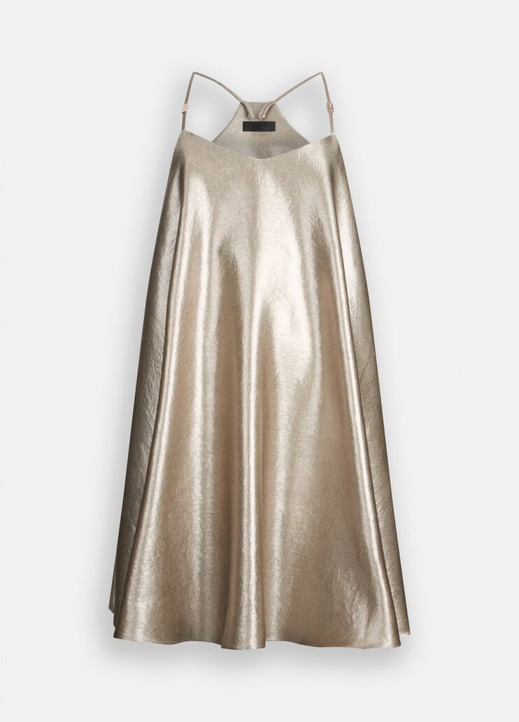 Laminated crepe dress gold Liu Jo - large image number 6