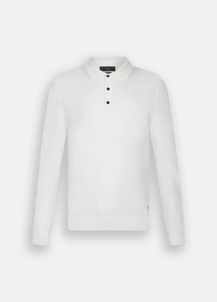 Wool polo shirt white Liu Jo - large image number 6 Wool polo shirt white Liu Jo - large image number 6