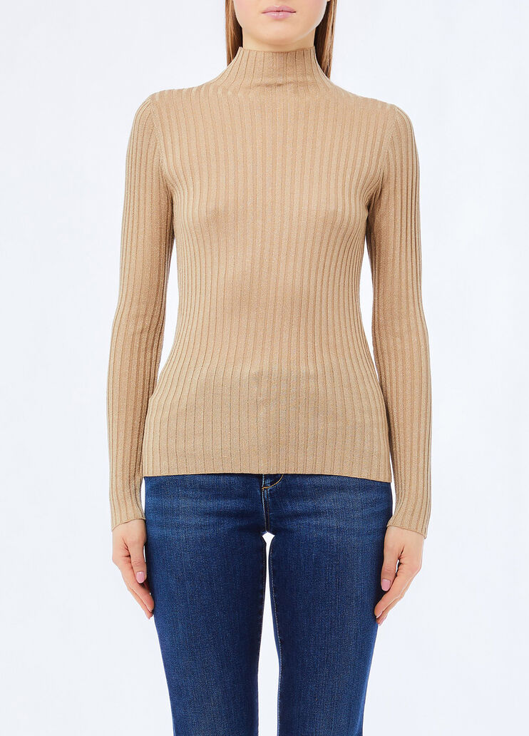 Jersey de cuello alto con lurex&reg; dorado Liu Jo - medium