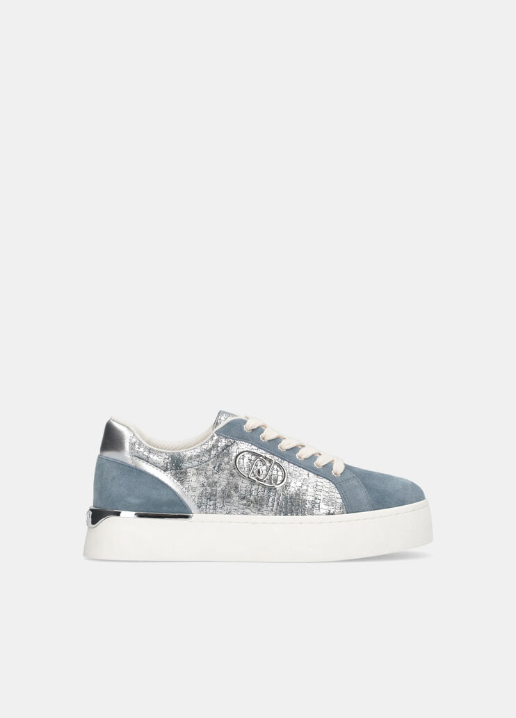 Metallic crackle-effect sneakers silver Liu Jo - medium Metallic crackle-effect sneakers silver Liu Jo - medium