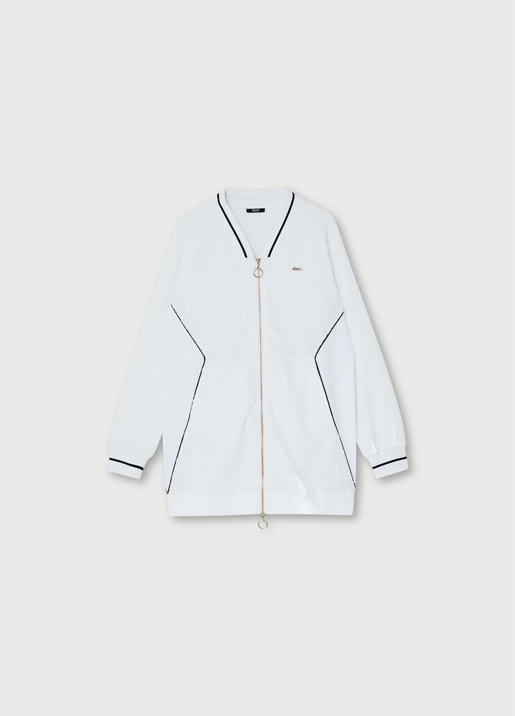 Long sweatshirt with appliqués White Liu Jo - large image number 4