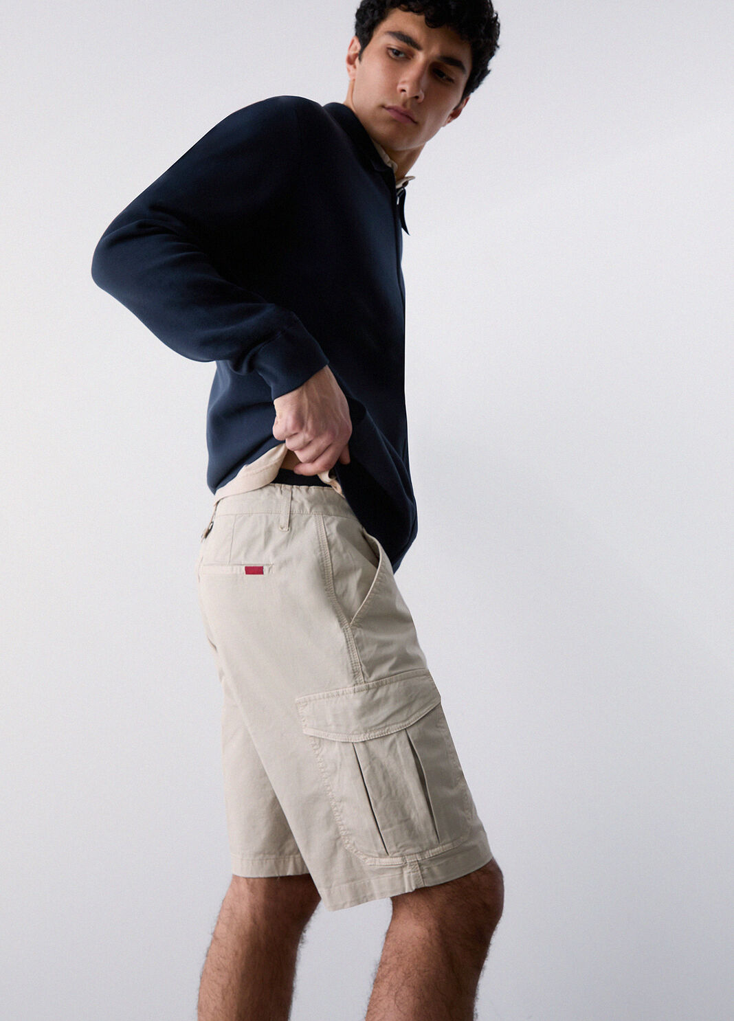 Gabardine cargo shorts beige Liu Jo - large image number 2