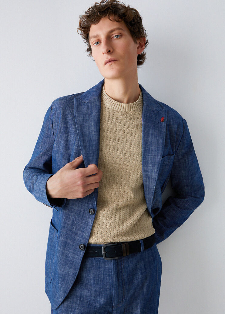 Giacca in denim chambray blu Liu Jo - medium