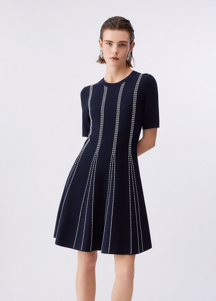 Abito corto in maglia blu Liu Jo - medium