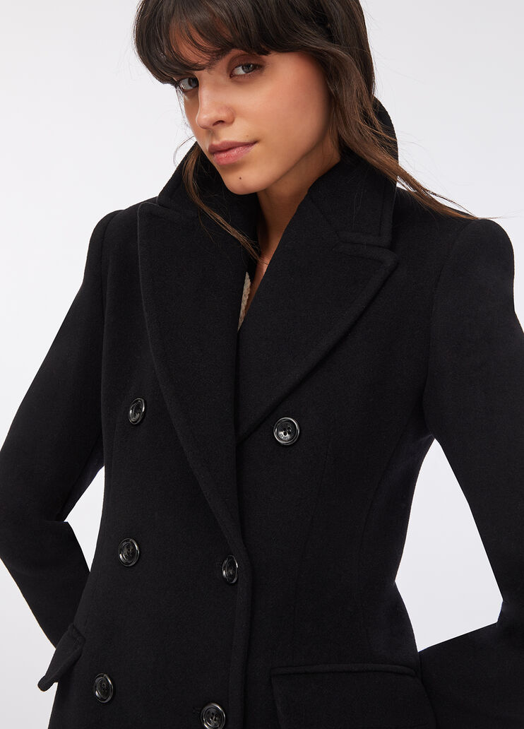 Двубортное пальто из шерсти черный Liu Jo - large image number 4