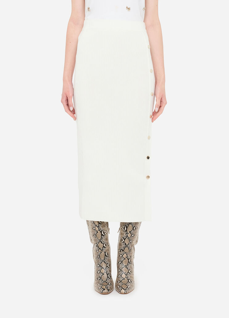 Falda larga de punto blanco lana Liu Jo - medium