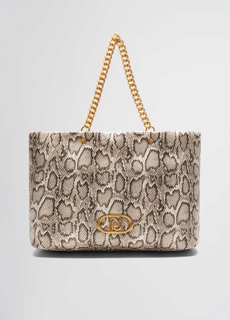 Snakeskin LaPuffy tote bag Python-print Liu Jo - medium Snakeskin LaPuffy tote bag Python-print Liu Jo - medium