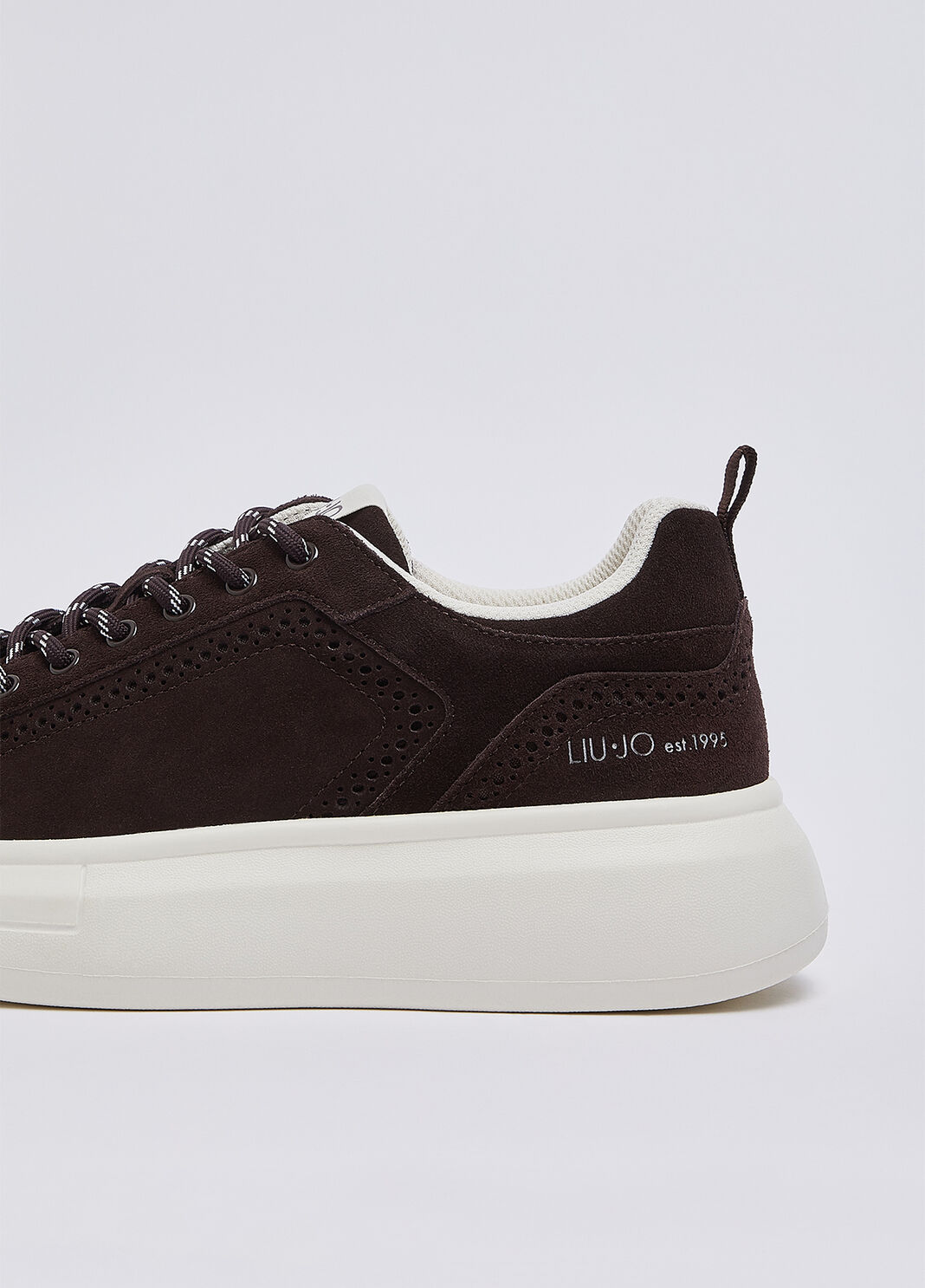 Suede platform sneakers dark brown Liu Jo - large image number 4