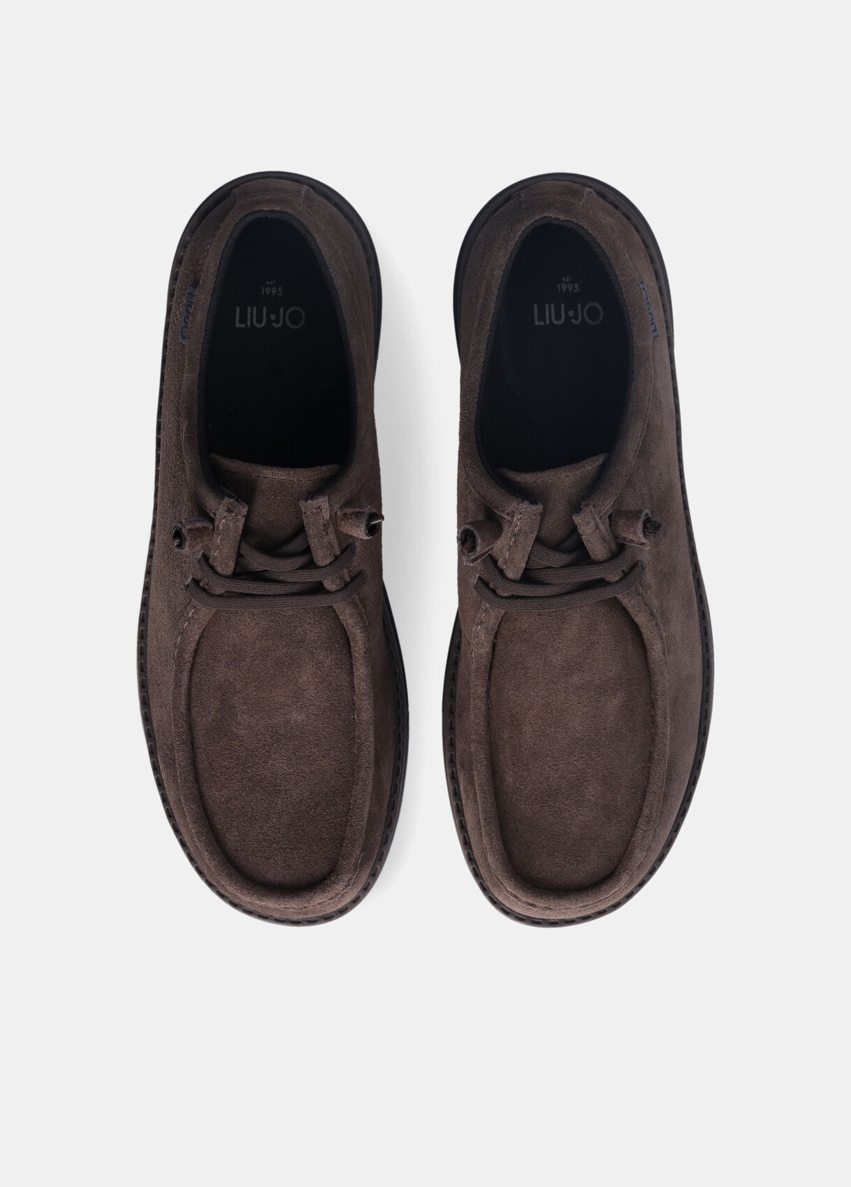 Suede lace-up loafers colour mocha | Liu Jo