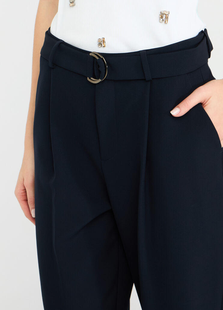 Balloon trousers with darts navy blue Liu Jo - large image number 2 Balloon trousers with darts navy blue Liu Jo - large image number 2