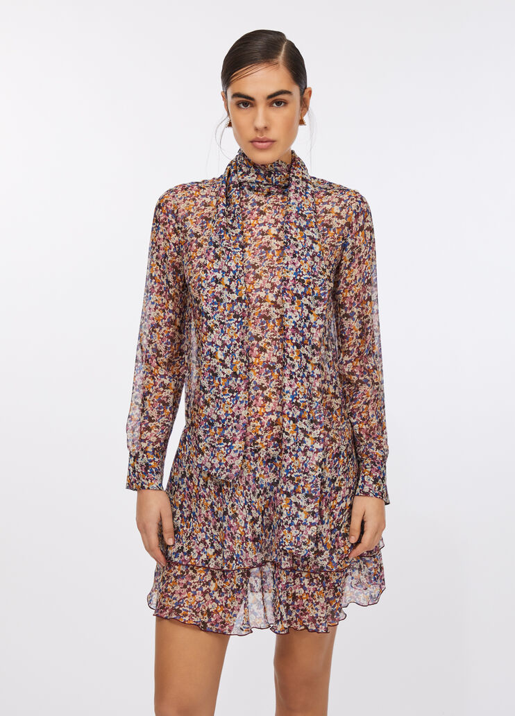 Geblümtes Chiffon-Seidenkleid Geblümt Liu Jo - large image number 0