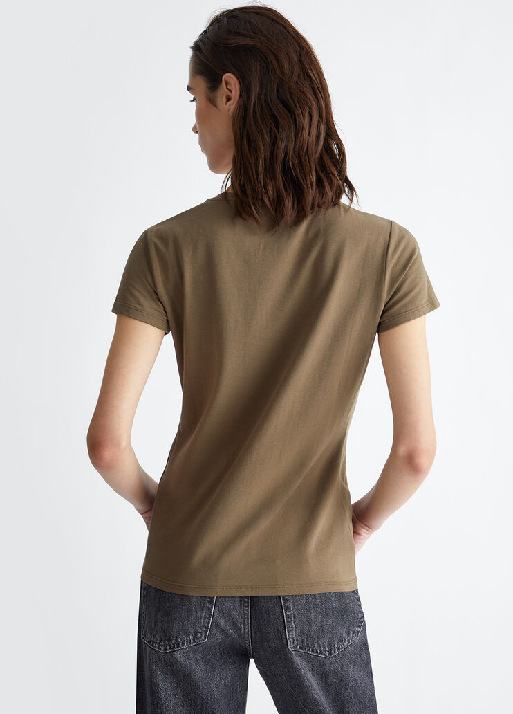 T-shirt with zebra print and gemstones colour zebra print | Liu Jo