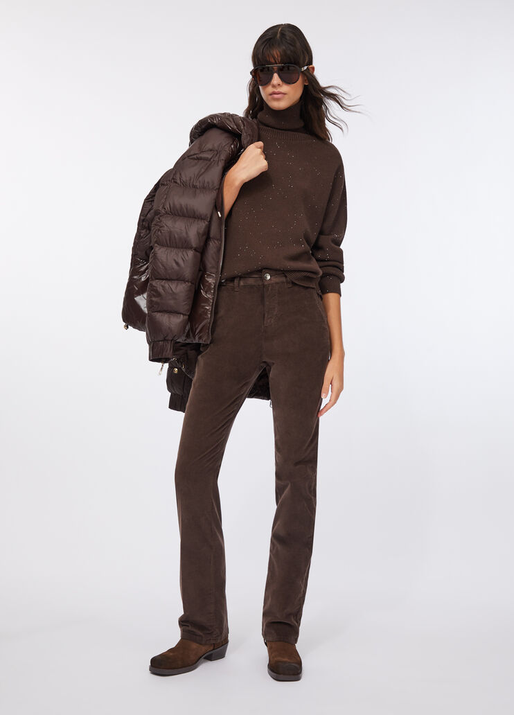 Bootcut-Hose aus Samt Schokolade Liu Jo - medium