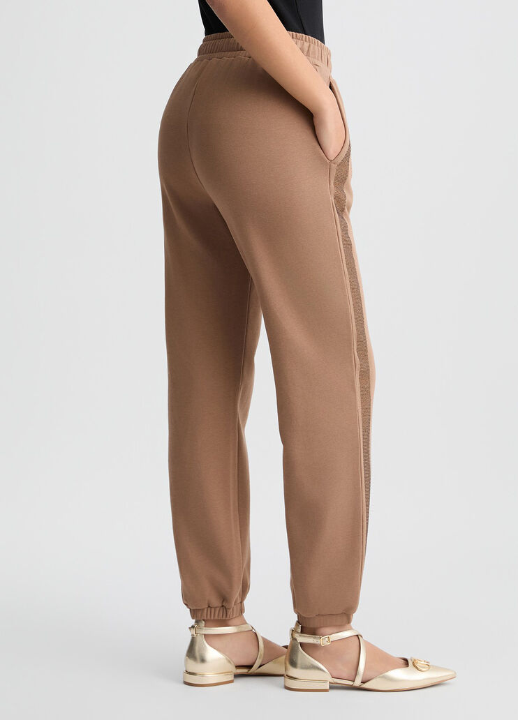 Brown fleece jogging bottoms biscuit Liu Jo - large image number 3 Brown fleece jogging bottoms biscuit Liu Jo - large image number 3