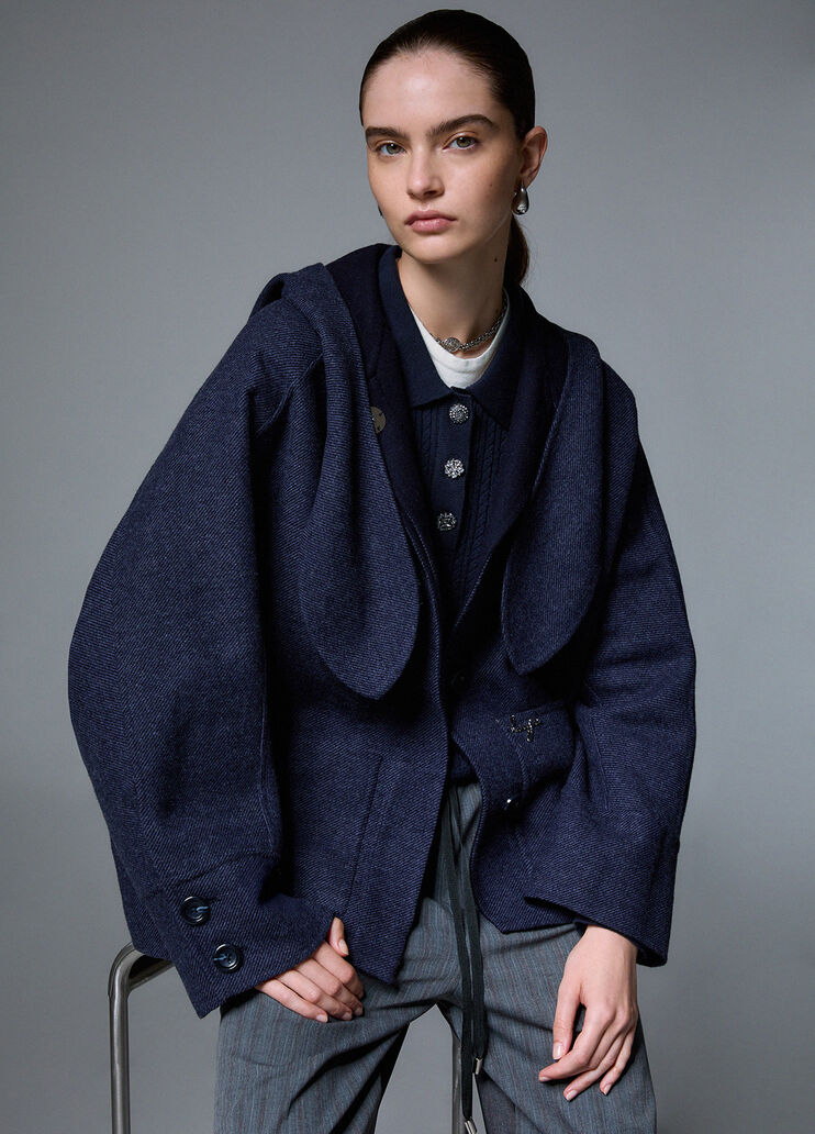 Coat in a wool blend blue Liu Jo - medium
