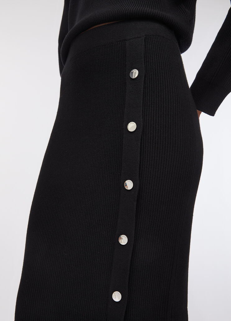 Long mesh skirt black Liu Jo - large image number 3