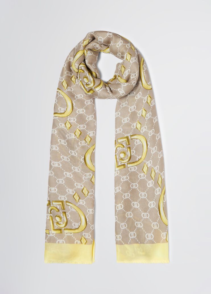 Stola mit Logo Hellgelb Liu Jo - medium