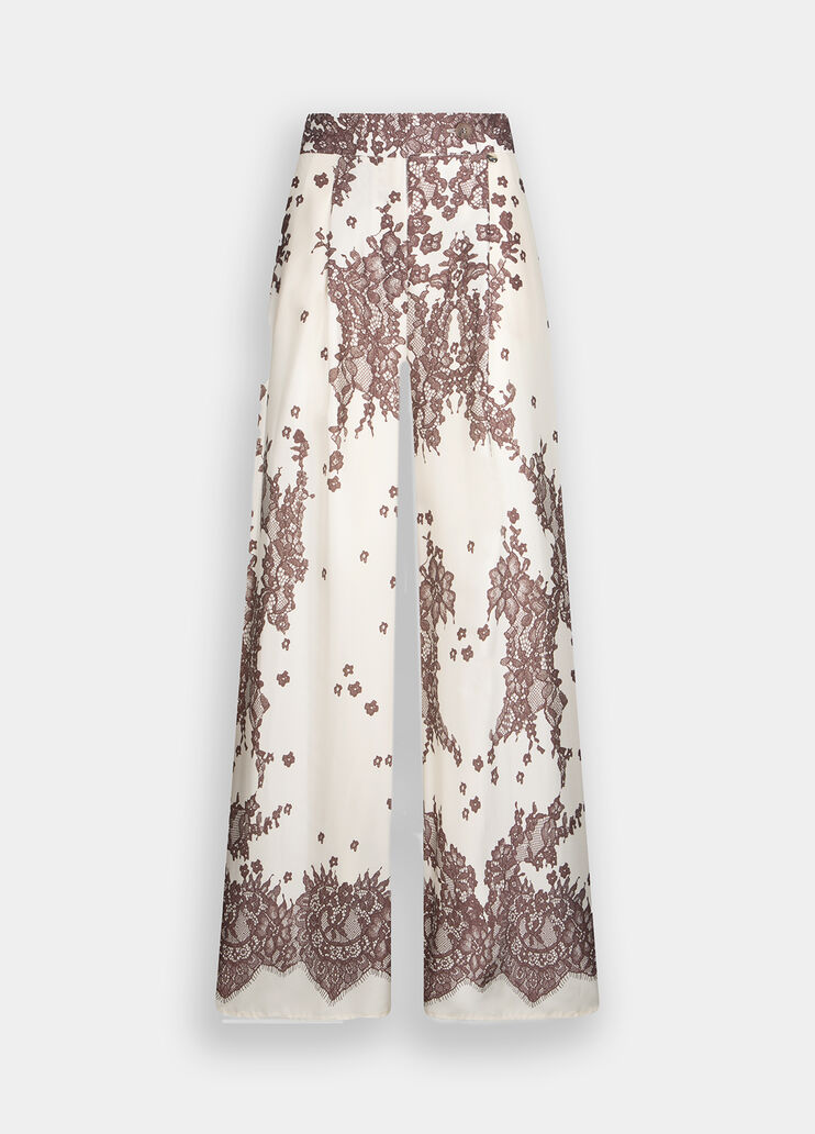 Pantalon en sergé imprimé marron Liu Jo - large image number 6