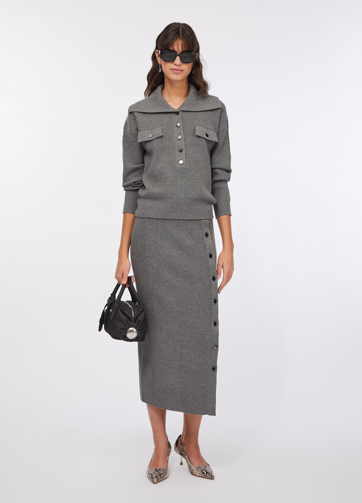 Jumper with maxi-neck grey Liu Jo - large image number 5