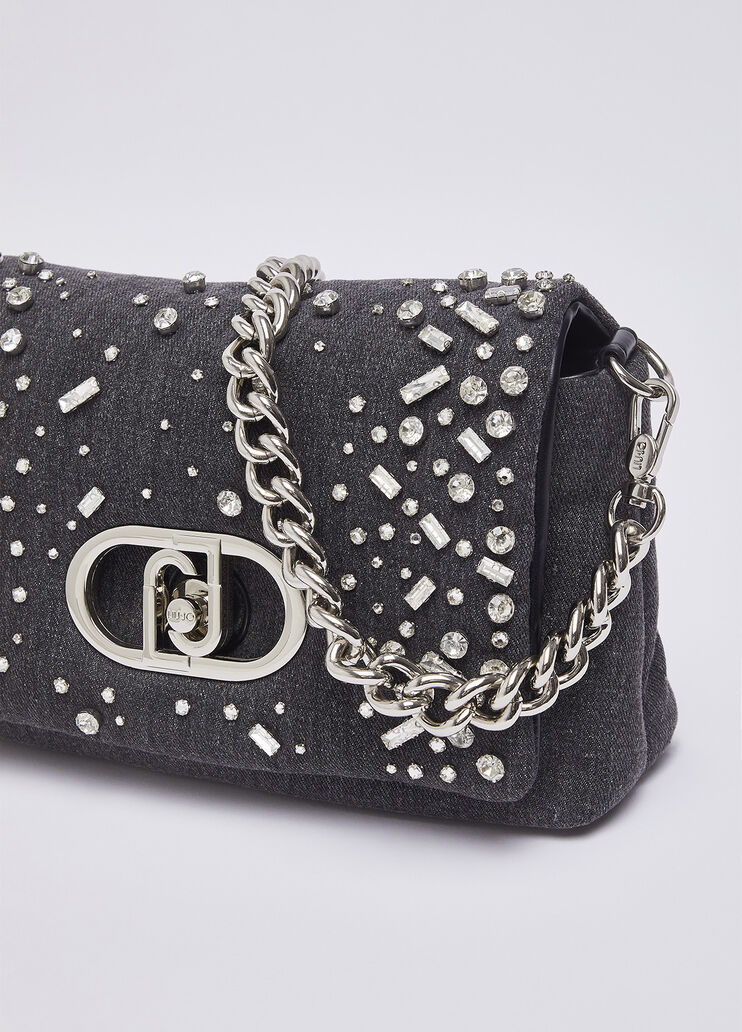 Medium quilted LaPuffy bag grey denim Liu Jo - medium